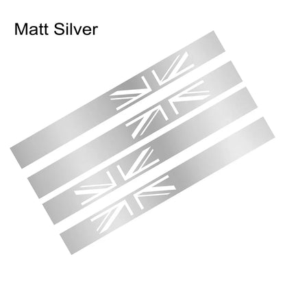 Union Jack Door Side Stripe Decal for Mini Cooper S (R55, R56, F55, F54, F60, R57, R59) | England Flag Vinyl - 200000182:350852#Matt Black-200000182:10#Glossy Red-200000182:175#Colorful Laser-200000182:366#Matt Silver-200000182:193#Glossy Black-  DRIVEN - 7