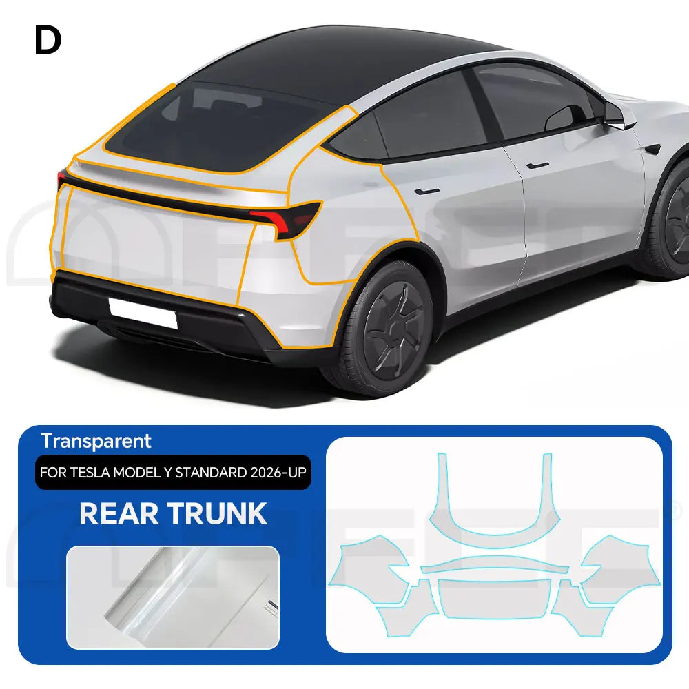 Precut PPF for Tesla Model Y Standard (2026+) | TPU Paint Protection Film Clear Bra - 200000182:173#Front and Hood;355:203282823#With Tools;5:200000990#Transparent Film-200000182:29#Hood;355:203282823#With Tools;5:200000990#Transparent Film-200000182:691#Doors;355:203282823#With Tools;5:200000990#Transparent Film-200000182:10#Rear Trunk;355:203282823#With Tools;5:200000990#Transparent Film-200000182:175#Whole Set;355:203282823#With Tools;5:200000990#Transparent Film-  DRIVEN - 10