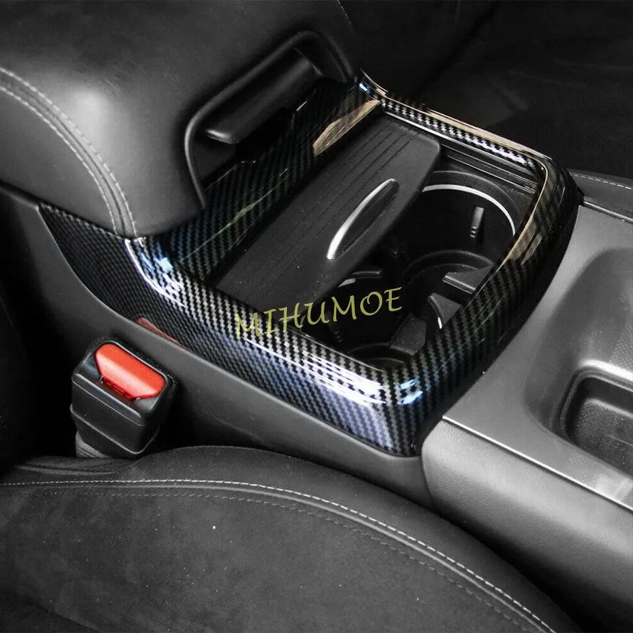 Carbon Fiber Center Console Cup Holder Trim Cover for Dodge Charger / Chrysler 300 | MIHUMOE ISO9001