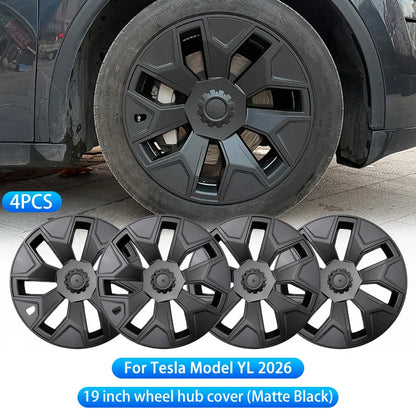 19" Replacement Hub Cap Wheel Covers for Tesla Model Y (2026) | 4-Piece Set