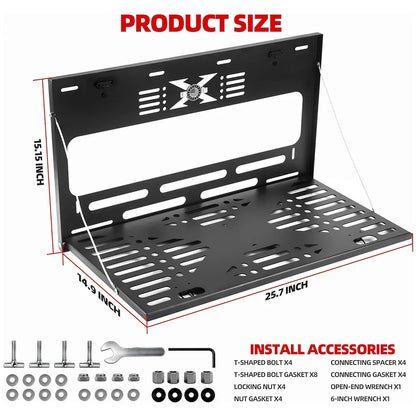 Ford Bronco Tailgate Table – Folding Luggage Shelf & Load Platform (2021–2025, 2 & 4-Door) - 14:193#Ford Bronco czj-  DRIVEN - 3