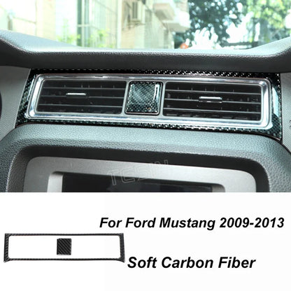 Carbon Fiber Grain Interior & Exterior Decoration Sticker for Ford Mustang (2009-2014) | Kit - 200000182:200013901#Door lock pin ring-200000182:202530813#Front fog lamp decor-200000182:200006158#Dashboard Panel-200000182:40808150#Headlight switch-200000182:200003699#Start key socket-  DRIVEN - 17