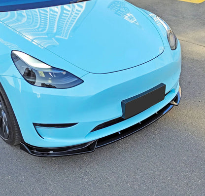 Front Bumper Lip Splitter for Tesla Model Y (2019–2024) | Carbon Look, Matte Black & Gloss Black ABS - 14:200004890#Matte Black-14:200004891#Carbon Look-14:200004889#Gloss Black-  DRIVEN - 5