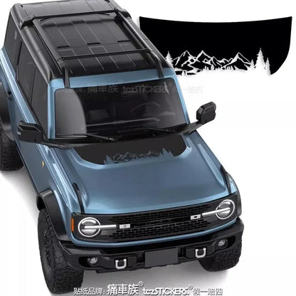 Hood Sporty Fashionable Professional Vinyl Kit for Ford Bronco | PVC Appearance Wrap - 200000182:193#A-200000182:29#B-200000182:691#C-200000182:10#D-200000182:350852#E-  DRIVEN - 5
