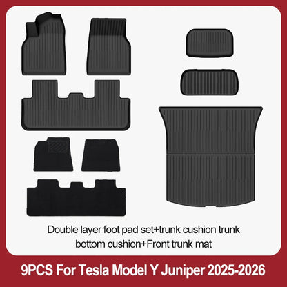 TPE Floor Mats & Luggage Mat for Tesla Model Y Juniper Premium / Performance (2025+) | All-Weather Set - 200000182:29#3PCS floor mats-200000182:10#6PCS sets-200000182:350852#5PCS sets-200000182:366#5PCS sets-200000182:175#7PCS sets-  DRIVEN - 25