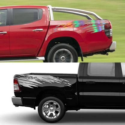 Mudslinger Style Bed Side Decal | Universal Pickup Sticker for F-150, Hilux, RAM, D-Max & More - 200000182:496#Matt Silver-200000182:366#Matt Black-200000182:193#Glossy Blue-200000182:175#Glossy Yellow-200000182:173#Glossy Orange-  DRIVEN - 4