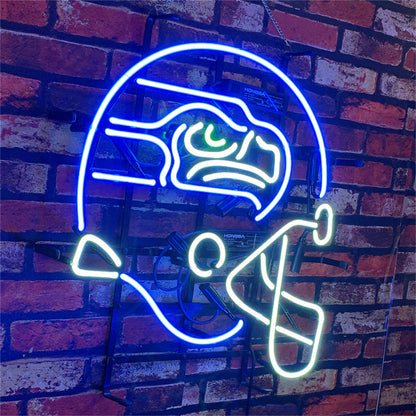Seattle Seahawks Helmet Neon Signs Light - ME216-  DRIVEN - 2