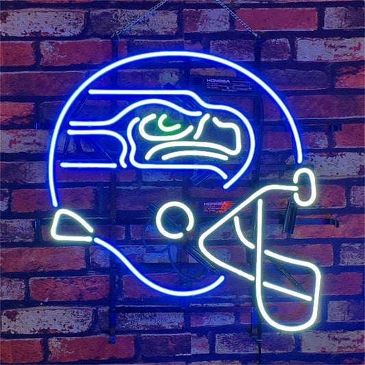 Seattle Seahawks Helmet Neon Signs Light - ME216-  DRIVEN - 1