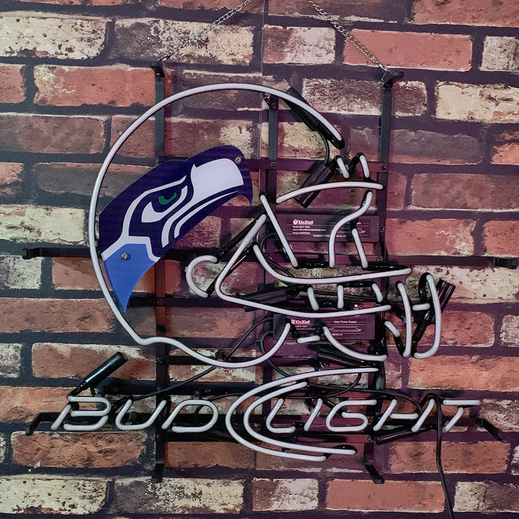 Seattle Seahawks Helmet Bud Light Neon Signs - ME214-  DRIVEN - 4