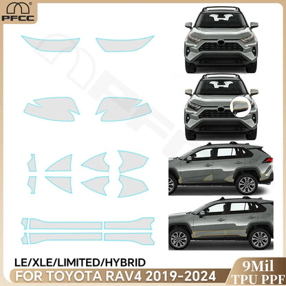 Precut PPF for Toyota RAV4 Hybrid XA50 (2019–2025) | TPU Headlight, Door & Mirror Protection - 200000182:350686#Headlight film;5:200000990#Transparent Film-200000182:350850#Rearview film;5:200000990#Transparent Film-200000182:200004890#Front Rear;5:200000990#Transparent Film-200000182:771#Extended;5:200000990#Transparent Film-  DRIVEN - 1