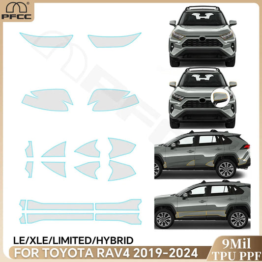 Precut PPF for Toyota RAV4 Hybrid XA50 (2019–2025) | TPU Headlight, Door & Mirror Protection - 200000182:350686#Headlight film;5:200000990#Transparent Film-  DRIVEN - 1