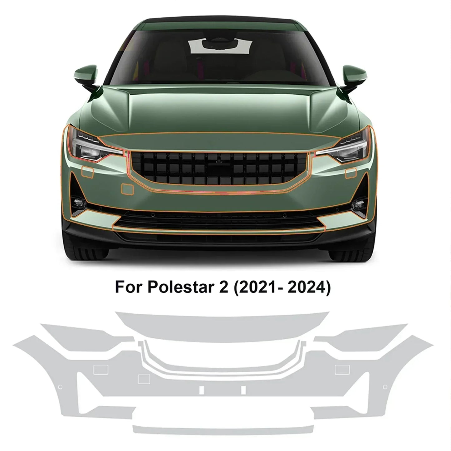 Precut PPF for Polestar 2 (2021–2025) | TPU Paint Protection Film Clear Bra - 200000182:193#Rear Trunk;5:200000990#Clear Film-200000182:175#Rear Side;5:200000990#Clear Film-200000182:10#Front;5:200000990#Clear Film-200000182:691#Whole Set;5:200000990#Clear Film-200000182:29#Hood;5:200000990#Clear Film-  DRIVEN - 9