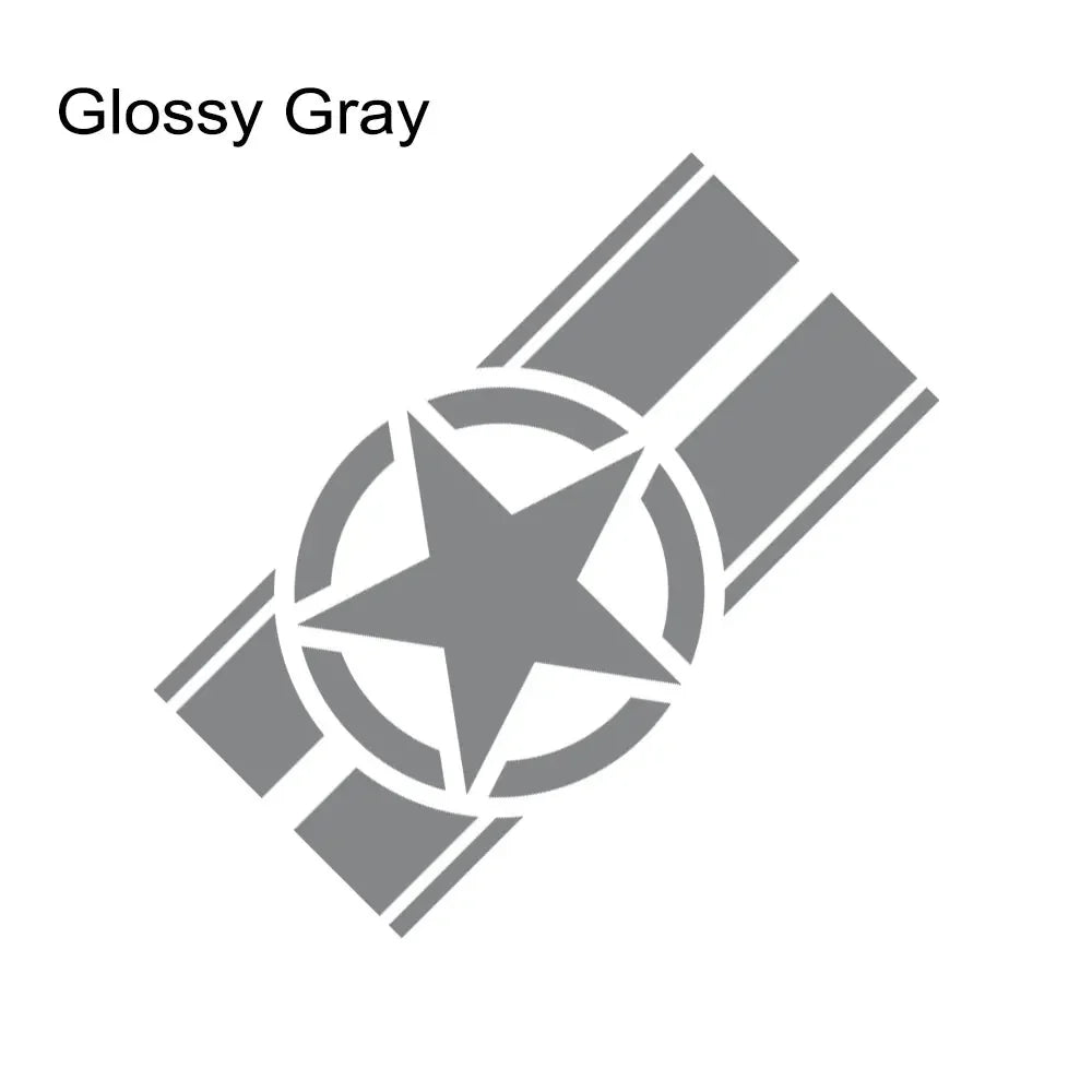 Jeep Hood Cover Decal – Pentagram Star Vinyl Sticker | Wrangler JK JL TJ, Renegade, Patriot, Trailhawk, Rubicon - 200000182:350852#Glossy White-200000182:350850#Glossy Black-200000182:10#Glossy Red-200000182:350853#Glossy Gray-200000182:771#Matt Gold-  DRIVEN - 17