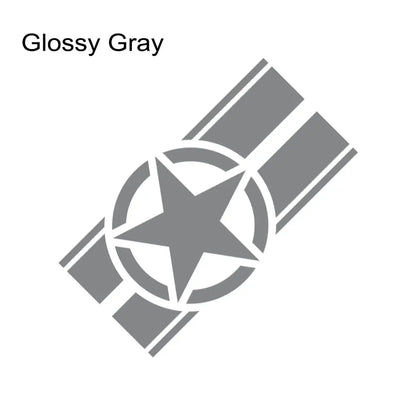 Jeep Hood Cover Decal – Pentagram Star Vinyl Sticker | Wrangler JK JL TJ, Renegade, Patriot, Trailhawk, Rubicon - 200000182:350852#Glossy White-200000182:350850#Glossy Black-200000182:10#Glossy Red-200000182:350853#Glossy Gray-200000182:771#Matt Gold-  DRIVEN - 17