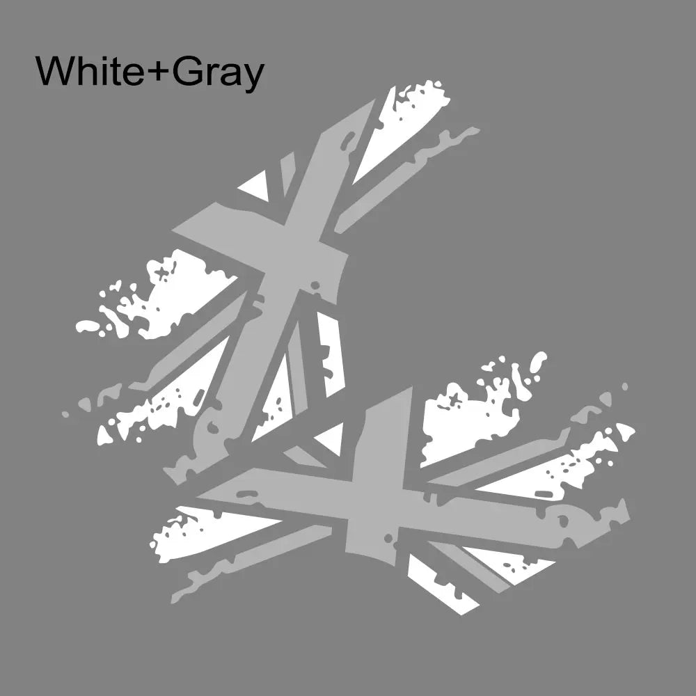 Union Jack Door Side Stripe Decal | 2-Piece British Flag Auto Body Vinyl Sticker - 200000182:366#Black Gold-200000182:175#White Gold-200000182:193#Black Red-200000182:10#White Gray-200000182:350852#Gold Silver-  DRIVEN - 8