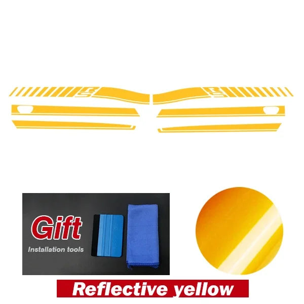 Dodge Challenger Body Side Accent Stripe Decal Kit – Door & Waist Line Graphic | 2008–2023 RS | 8 Premium Finishes - 200000182:193#Gloss Black-200000182:29#Gloss White-200000182:691#Reflective Red-200000182:10#Matte Black-200000182:350852#Silver-Grey-  DRIVEN - 10