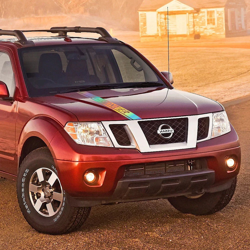 Hood Stripe Decal for Nissan Frontier NP300 / D40 / D22 | Vinyl Truck Style Sticker - 200000182:29#Model B;355:203289816#Matt Black-200000182:29#Model B;355:203282821#Matt Silver-200000182:29#Model B;355:203282822#Matt Gold-200000182:29#Model B;355:203282819#Colorful Laser-200000182:29#Model B;355:203282825#Glossy Red-  DRIVEN - 3