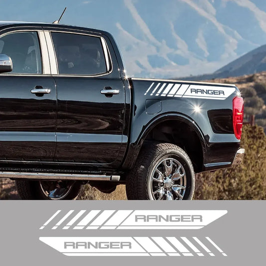 Rear Trunk Side Letter Decal for Ford Ranger Raptor | Vinyl Film Truck Graphic - 200000182:1052#Colorful Laser-  DRIVEN - 2