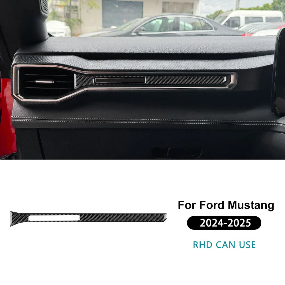 Real Soft Carbon Fiber Interior Trim for Ford Mustang GT / Dark Horse / EcoBoost (2024-2025) - 200000182:350853#Type B For LHD Black-200000182:350852#Type A For RHD Red-200000182:350850#Type A For RHD Black-200000182:350686#Type A For LHD Red-200000182:175#Type C For LHD Black-  DRIVEN - 10