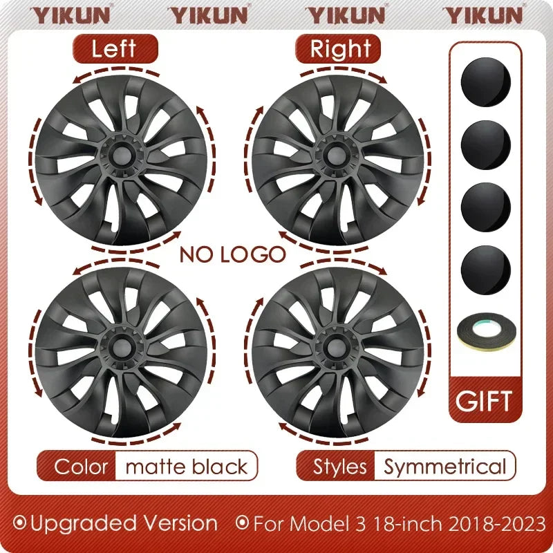 19" Performance Replacement Wheel Hub Caps for Tesla Model Y (2020–2024) | 4-Piece Full Rim Cover - 14:347#LR matte black;200007763:203372089-14:347#LR matte black;200007763:201336106-14:200002130#LR matte black-B;200007763:203372089-14:200002130#LR matte black-B;200007763:201336106-  DRIVEN - 8