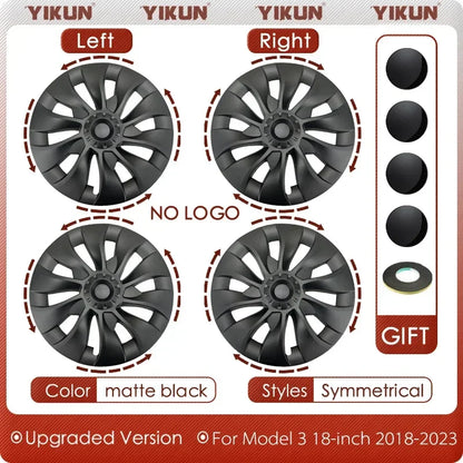 19" Performance Replacement Wheel Hub Caps for Tesla Model Y (2020–2024) | 4-Piece Full Rim Cover - 14:347#LR matte black;200007763:203372089-14:347#LR matte black;200007763:201336106-14:200002130#LR matte black-B;200007763:203372089-14:200002130#LR matte black-B;200007763:201336106-  DRIVEN - 8