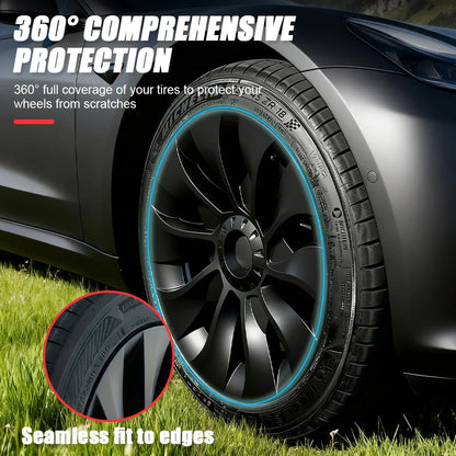 19" Performance Replacement Wheel Hub Caps for Tesla Model Y (2020–2024) | 4-Piece Full Rim Cover - 14:347#LR matte black;200007763:203372089-14:347#LR matte black;200007763:201336106-14:200002130#LR matte black-B;200007763:203372089-14:200002130#LR matte black-B;200007763:201336106-  DRIVEN - 3