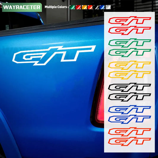 GT Rear Trunk Side Body Graphic Decal for Dodge RAM 1500 (2021–2024) | 2-Piece Vinyl Sticker - 200000182:193#Reflective black-  DRIVEN - 1