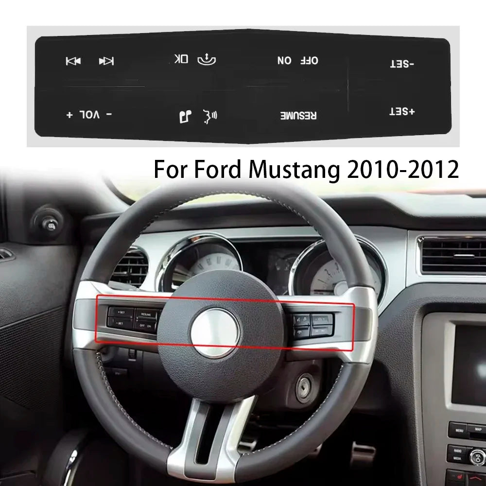 Steering Wheel Button Repair Decal | 1-Piece Car Interior Vinyl Sticker for Worn Buttons - <none>-  DRIVEN - 4