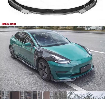 Full Carbon Fiber Body Kit for Tesla Model 3 (2019–2022) | Front Splitter, Eyebrow, Side Skirts & More - 14:200003699#side skirt-14:200004890#front lip-14:200000914#tail wing-14:200002130#Unpainted Eyebrow-14:365458#set-  DRIVEN - 6
