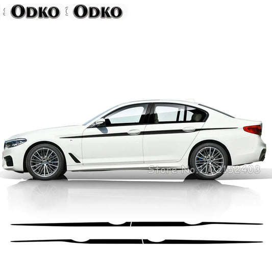 BMW M Performance Waistline Stripe Decal for F20 / F22 / F23 / F30 / F32 | 2-Piece PVC Vinyl - 200000182:193#for F20;355:203282825#Glossy Gray-  DRIVEN - 1