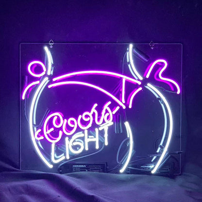 Sexy Girl Butt with Coors Light Neon Signs Light - ME921-  DRIVEN - 1