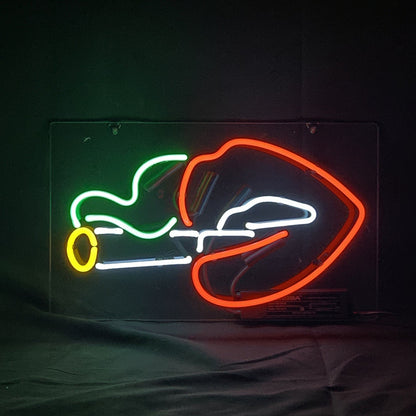 Sexy Smoking Red Lips Neon Light Sign - TN283-  DRIVEN - 2