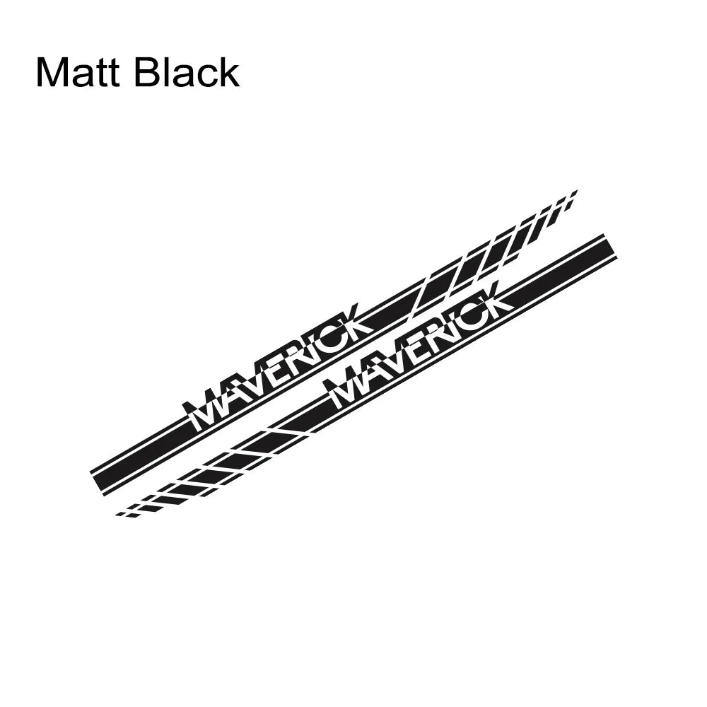 Door Side Stripe Decal for Ford Maverick XL / XLT / Lariat (2022–2023) | 2-Piece Vinyl Graphic - 200000182:193#Glossy Black-200000182:350852#Glossy Orange-200000182:10#Glossy Red-200000182:691#Glossy Gray-200000182:29#Glossy White-  DRIVEN - 7