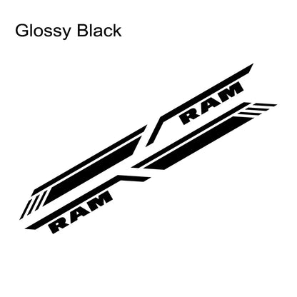 Bed Side Stripe Decal for Dodge RAM 1500 / 2500 / 3500 Rebel / TRX | Pickup Vinyl Graphic - 200000182:29#Glossy White-200000182:350852#Glossy Orange-200000182:173#Matt Gold-200000182:691#Glossy Gray-200000182:366#Glossy Yellow-  DRIVEN - 8