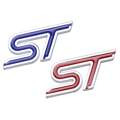 Aluminum Alloy ST Emblem | Grille, Body & Trunk Sticker for Ford ST Models - 200000182:193#Silver blue sticker-200000182:29#Silver red sticker-200000182:691#Silver blue Grille-200000182:10#Silver red Grille-  DRIVEN - 7