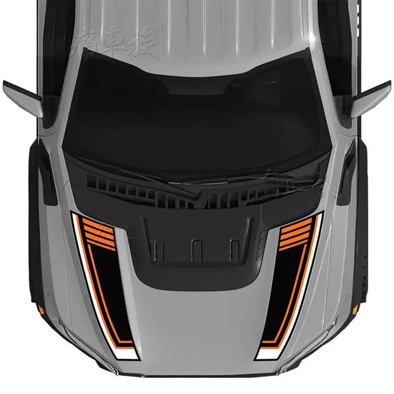 Custom Matte Black Engine Hood Stripe Kit | Front Graphics for Ford Raptor / Mustang - 200000182:200006152#K-200000182:1052#J-200000182:173#G-200000182:366#F-200000182:200013901#I-  DRIVEN - 10
