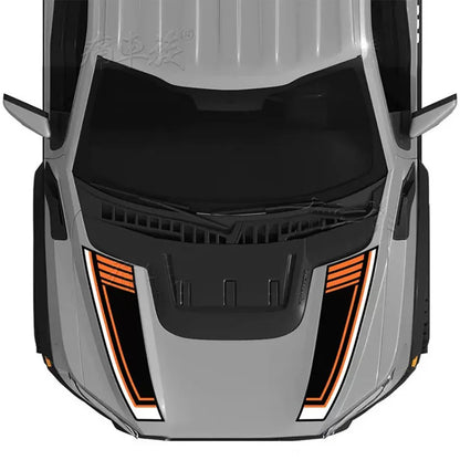Custom Matte Black Engine Hood Stripe Kit | Front Graphics for Ford Raptor / Mustang - 200000182:200006152#K-200000182:1052#J-200000182:173#G-200000182:366#F-200000182:200013901#I-  DRIVEN - 10