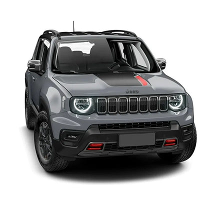Matte Black TrailHawk Hood Decal for Jeep Renegade (2014–2023) | Precut Vinyl Graphics - <none>-  DRIVEN - 5