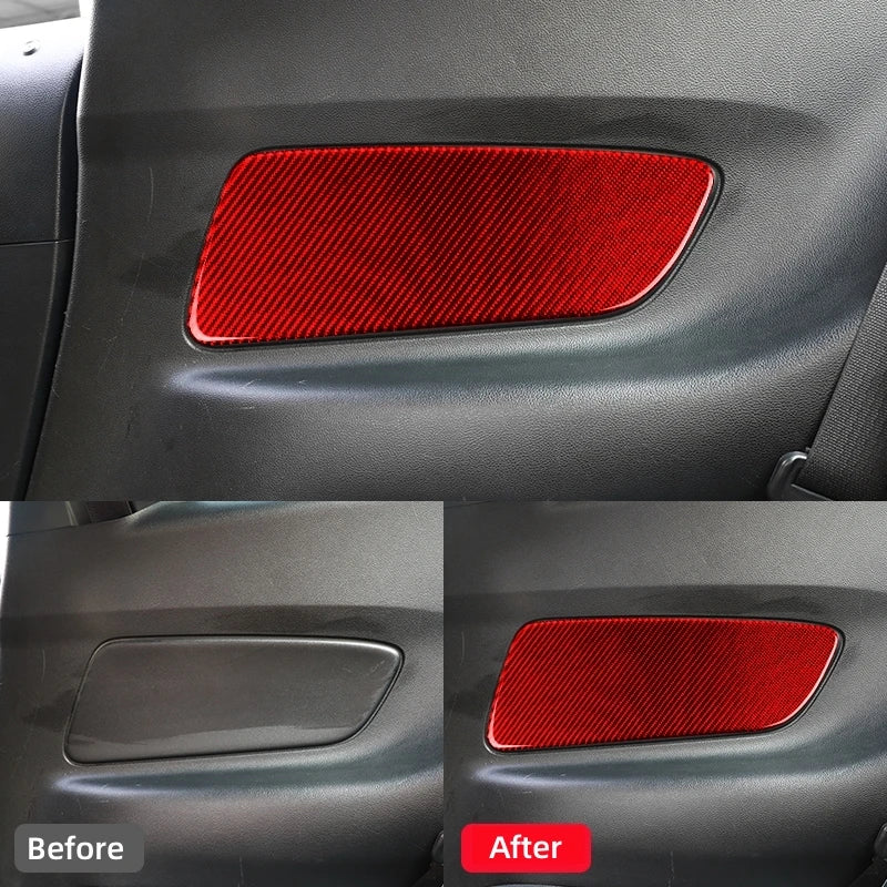 Carbon Fiber Rear Door Trim for Ford Mustang GT (2015-2021) | Interior Decal Kit - 200000182:193-200000182:10-  DRIVEN - 6