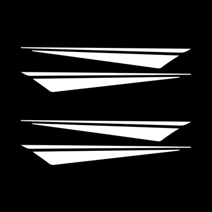 Multicolor Slanted Stripe Rim Decals | Waterproof Vinyl Sticker Set for Car Rims, Motorcycles & Helmets - 14:200004889#White-14:200003699#blue-14:200004890#black-14:29#green-14:365016#red-  DRIVEN - 6