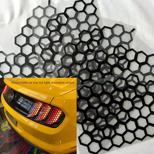 Honeycomb Decoration Sticker Set for Ford Mustang (2015+) | 6-Piece Vinyl Decal - 200000182:10#honeycomb Black 6pcs-  DRIVEN - 1
