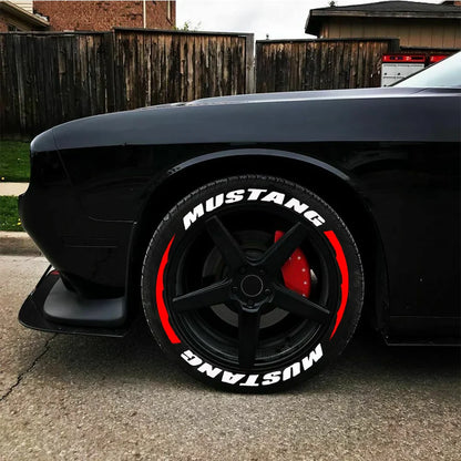 Mustang Tire Lettering Sticker | 3D Waterproof Separated Letter Sidewall Decal - 200000182:10#8 MUST stripes W-200000182:691#4 MUST stripes W-200000182:29#8 MUSTANG-200000182:193#4 MUSTANG-200000182:173#8 MUST W flag-  DRIVEN - 5