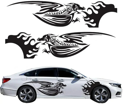 Dodge Challenger Hellcat Vintage Running Cat Tribal Tattoo Door Decal – Vinyl Graphic | 7 Designs, Left / Right / Both Sides - 200000182:350852#007;5:100014064#both side-200000182:350852#007;5:361386#right side-200000182:350852#007;5:203611026#left side-200000182:10#003;5:100014064#both side-200000182:29#002;5:203611026#left side-  DRIVEN - 8