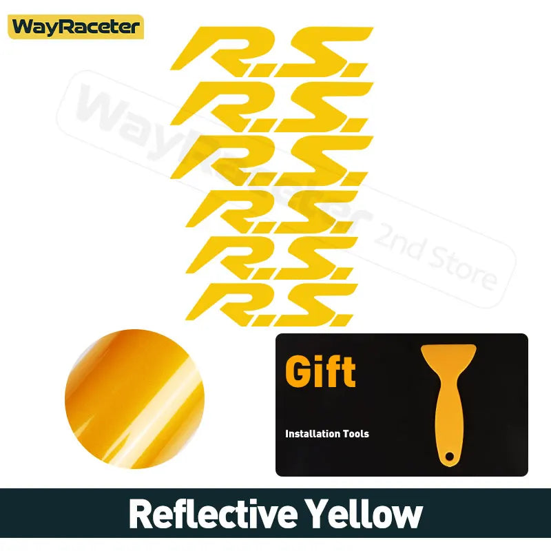 Renault Brake Caliper Decal Set – Hi-Temp Waterproof Reflective Vinyl | Megane RS, Clio, Sandero GT, Twingo, Laguna, Arkana (6 Pcs) - 200000182:193#RS black-200000182:691#RS red-200000182:29#RS white-200000182:350852#RS green-200000182:10#RS yellow-  DRIVEN - 7