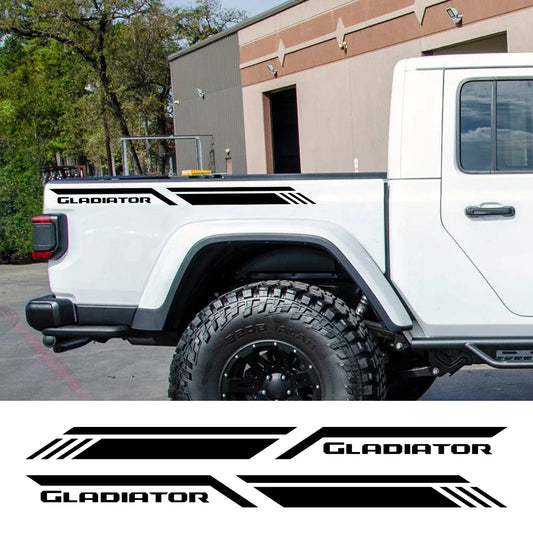 Trunk Side Stripe Decal for Jeep Gladiator JT | Pickup Truck Vinyl Graphic - 200000182:10#Glossy Red-  DRIVEN - 1