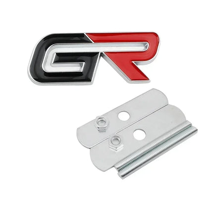 GR Logo Front Grille Emblem Sticker for Toyota Land Cruiser / Yaris / Camry / Vios | Gazoo Racing Badge