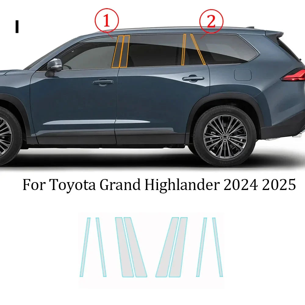 Precut PPF for Toyota Grand Highlander (2024–2025) | TPU Headlight, Mirror, Pillar & Door Handle - 200000182:10#Door bowl Film;5:200000990# Transparent Film-200000182:691#B C Pillars Film;5:200000990# Transparent Film-200000182:29#Headlight Film;5:200000990# Transparent Film-200000182:193#Rearview Film;5:200000990# Transparent Film-  DRIVEN - 8