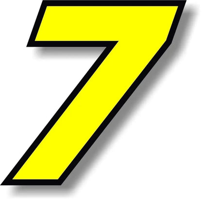 F155 Individual Number Vinyl Sticker – Yellow with Black Border | Digits 0–9 | 2 Sizes | Car, Motorcycle & Helmet - 14:1202#F155- Number 3;5:100012359#Height 5cm-14:771#F155- Number 2;5:871#Height 10cm-14:200070701#F155- Number 8;5:871#Height 10cm-14:1254#F155- Number 4;5:100012359#Height 5cm-14:193#F155- Number 1;5:871#Height 10cm-  DRIVEN - 10