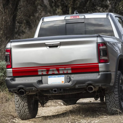 Rear Tailgate Letter Graphic Decal for Dodge RAM 1500 / 2500 | Custom Vinyl Truck Sticker - 200000182:691#Glossy Gray-200000182:10#Glossy Red-200000182:193#Glossy Black-200000182:29#Glossy White-200000182:175#Glossy Blue-  DRIVEN - 3