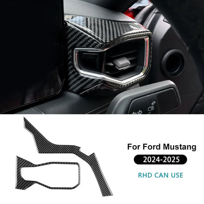 Real Soft Carbon Fiber Interior Trim for Ford Mustang GT / Dark Horse / EcoBoost (2024-2025) - 200000182:350853#Type B For LHD Black-200000182:350852#Type A For RHD Red-200000182:350850#Type A For RHD Black-200000182:350686#Type A For LHD Red-200000182:175#Type C For LHD Black-  DRIVEN - 12